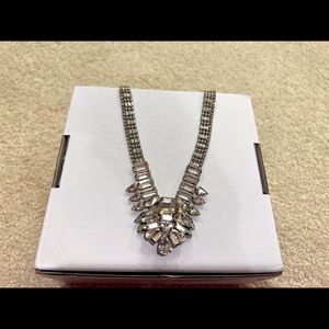 Silver Crystal Statement Necklace